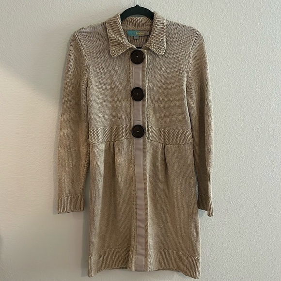 Boden Cotton Knit Tunic Cardigan Sweater Size US 8 - Picture 1 of 8